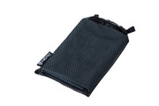 Black mesh drawstring pouch with a visible "NEMO Equipment" tag, designed for storing your Mayfly OSMO™ Footprint, photographed on a white background.